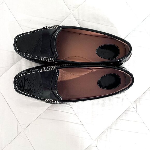Clarks Dunbar Grandby Black Patent Leather Driving Loafers Size 7.5 - Picture 6 of 9